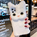 Plush Cute Cat iPhone Case - Viexta