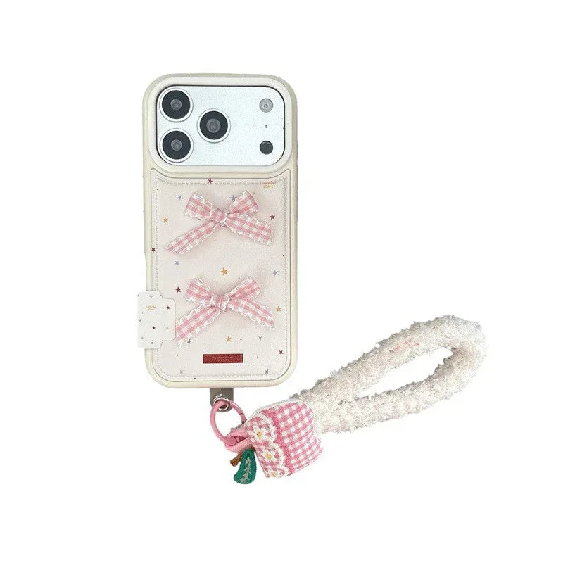 Korean-style Colorful Star Ribbon Bow iPhone Case - Viexta