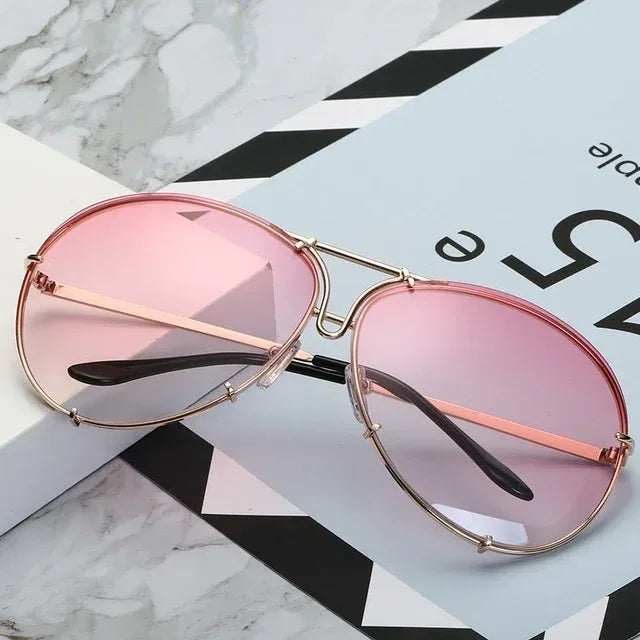Women's Fashion Lens Sunglasses Gradient Color - Viexta