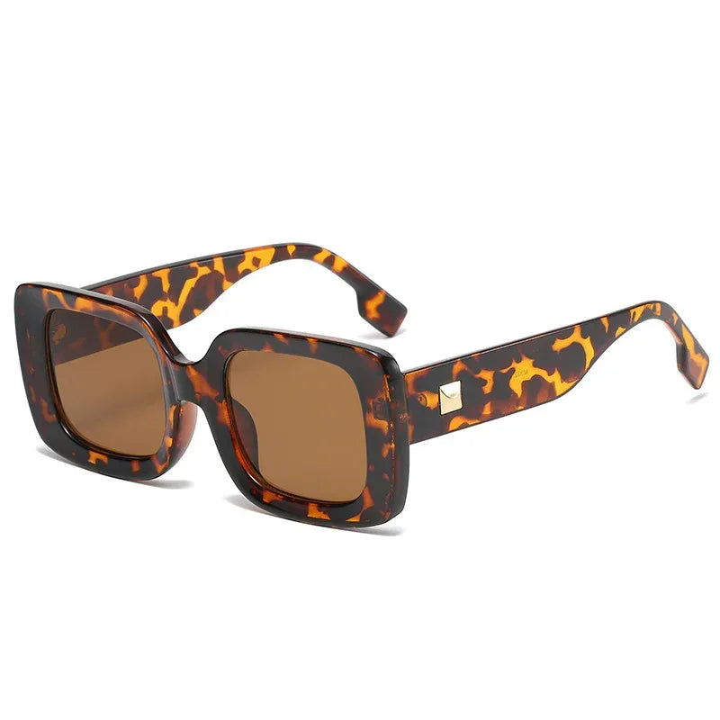 New Retro Square Large Frame Sunglasses - Viexta