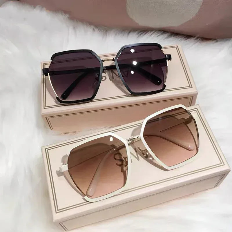ins-vintage-half-frame-sunglasses - Viexta