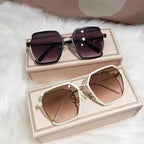 ins-vintage-half-frame-sunglasses - Viexta