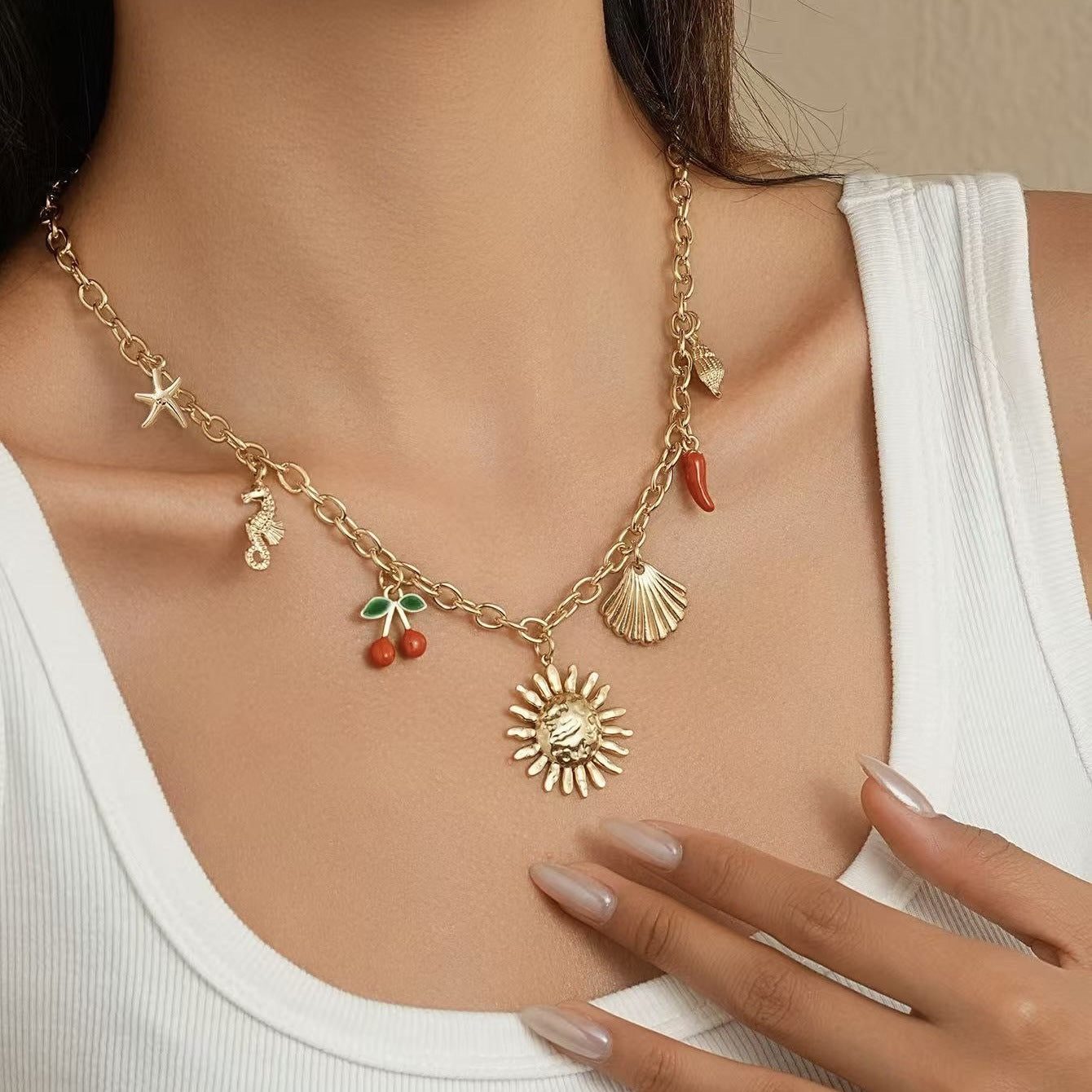 Women's Summer Starfish Necklace