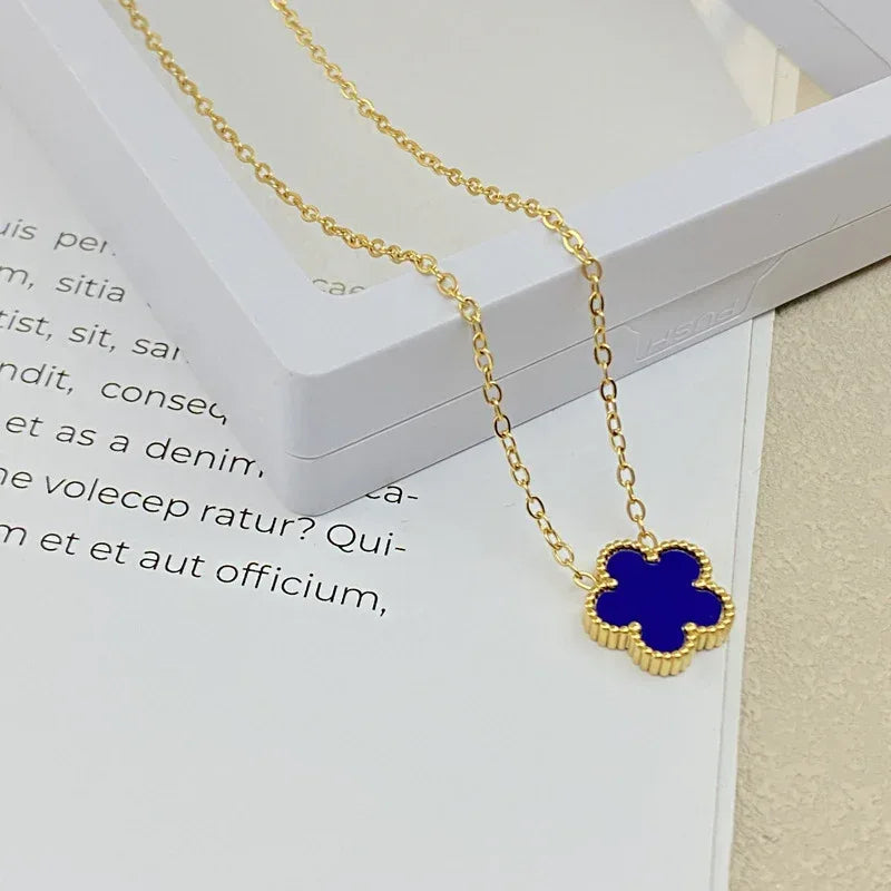 double-sided-titanium-steel-clover-necklace - Viexta
