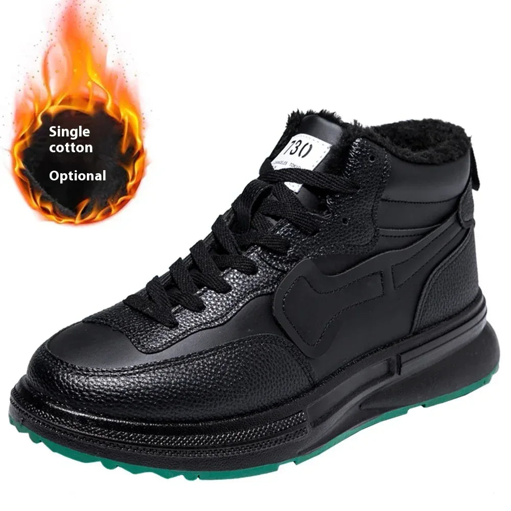 Fleece-lined Warm Leisure Comfortable White Shoes - Viexta