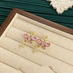 Sweet Butterfly Zircon Earrings - Viexta