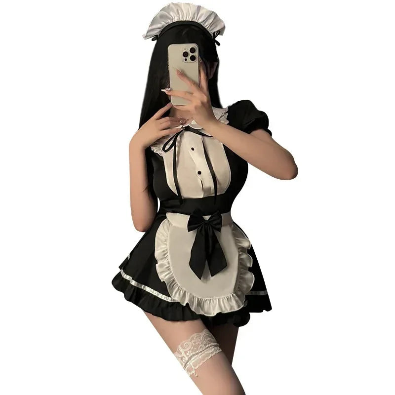 sexy-lingerie-maid-cos-costume-sexy-passion-free-uniform - Viexta
