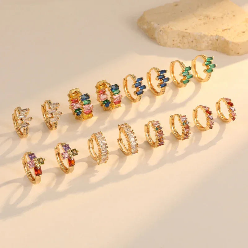 Zircon !8k Stud Earrings - Viexta
