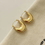 Retro Hong Kong Golden Versatile Earrings - Viexta