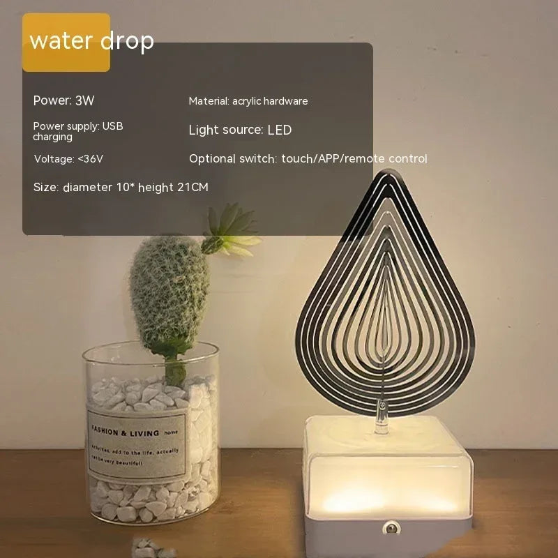 Three-dimensional Rotating Ambience Light Bedroom - Viexta