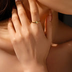 S925 Sterling Silver Eight Awn Star Micro Zircon Ring - Viexta