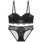 french-lace-lingerie-womens-half-cup-strapless-non-slip-backless-bra - Viexta