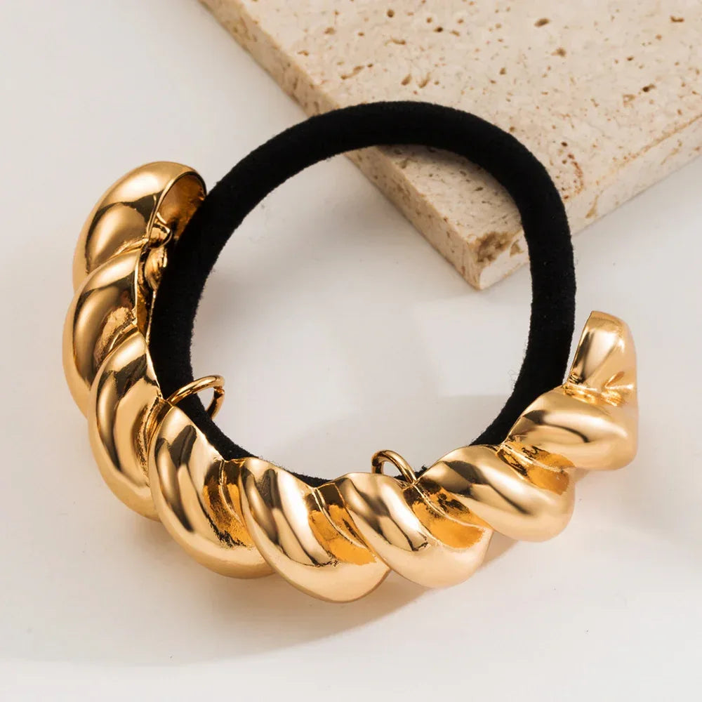 Temperamental Cold Style Metal Twist Hair Accessories - Viexta