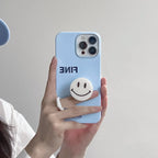Wind Niche Light Blue Film Shell iPhone case - Viexta