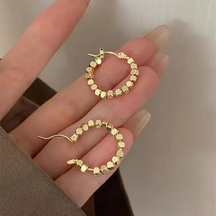 Square Balls Geometric Hoops - Viexta
