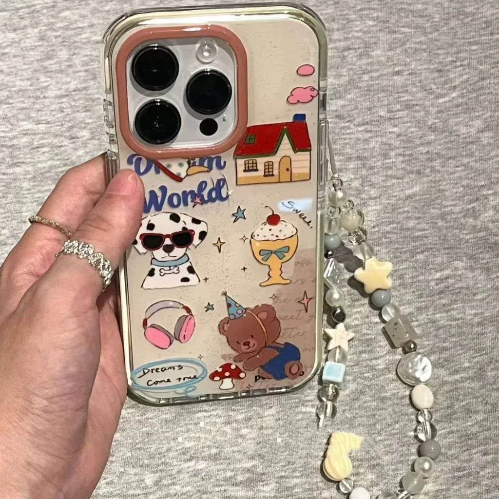 Retro Cute Dog Party iPhone Case - Viexta