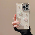 Milky White Pearl Heart iPhone Case - Viexta