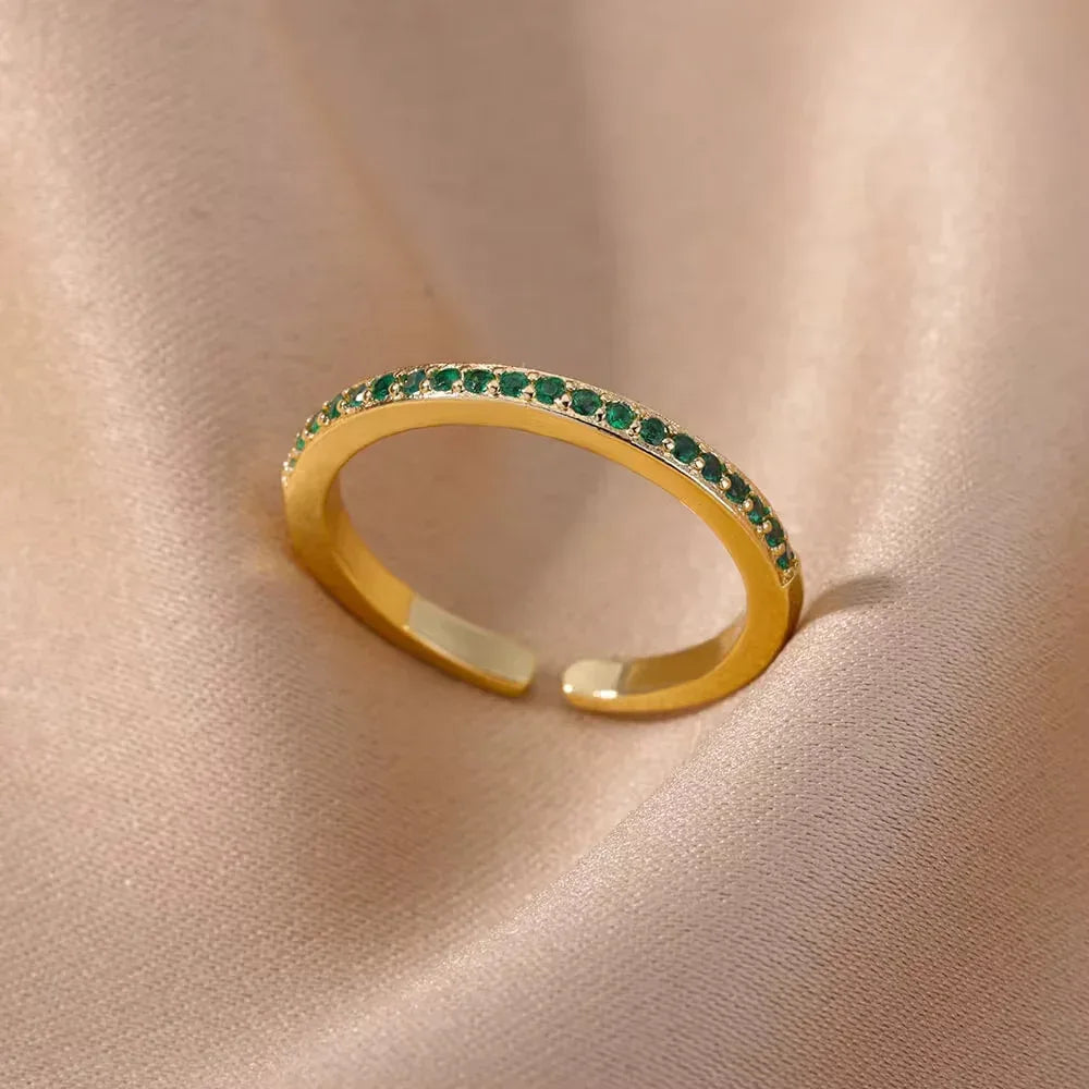 Zircon 18K Gold-plated Ring - Viexta