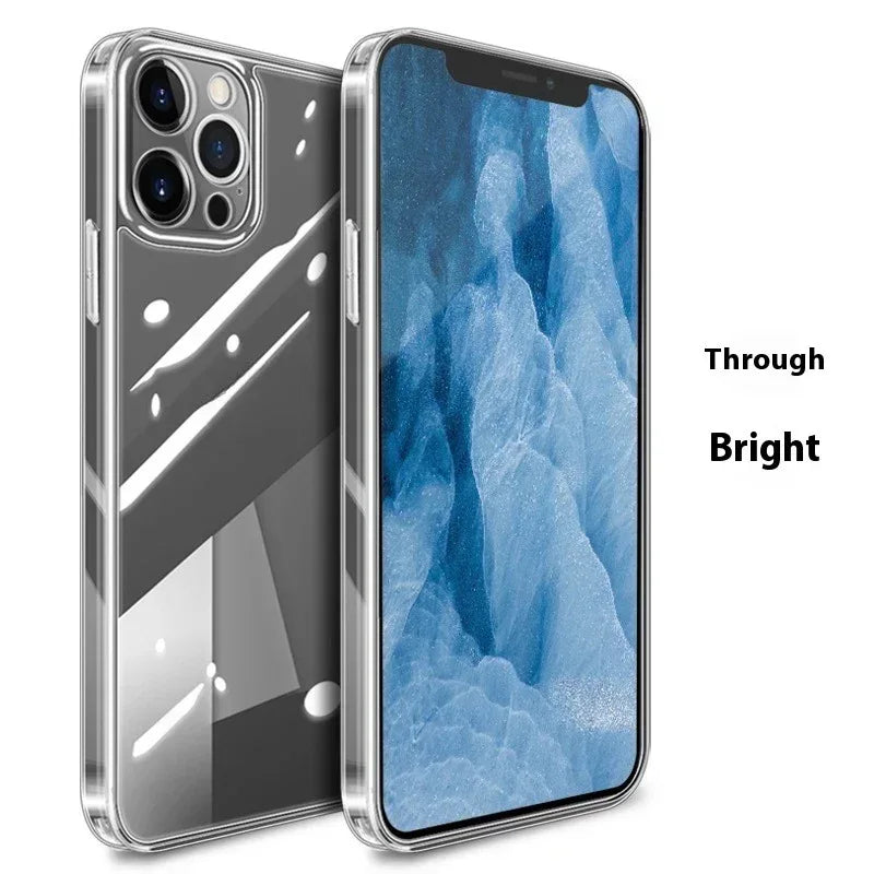 Transparent Glass Fine Hole Drop-resistant iPhone Case - Viexta