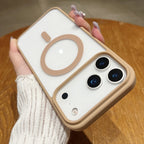 Magnetic Acrylic Transparent Large Hole Silicone Drop-resistant iPhone Case