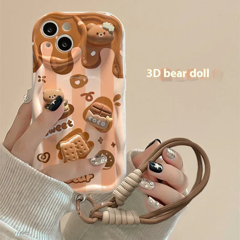 Chocolate Doll Lanyard iPhone Case - Viexta