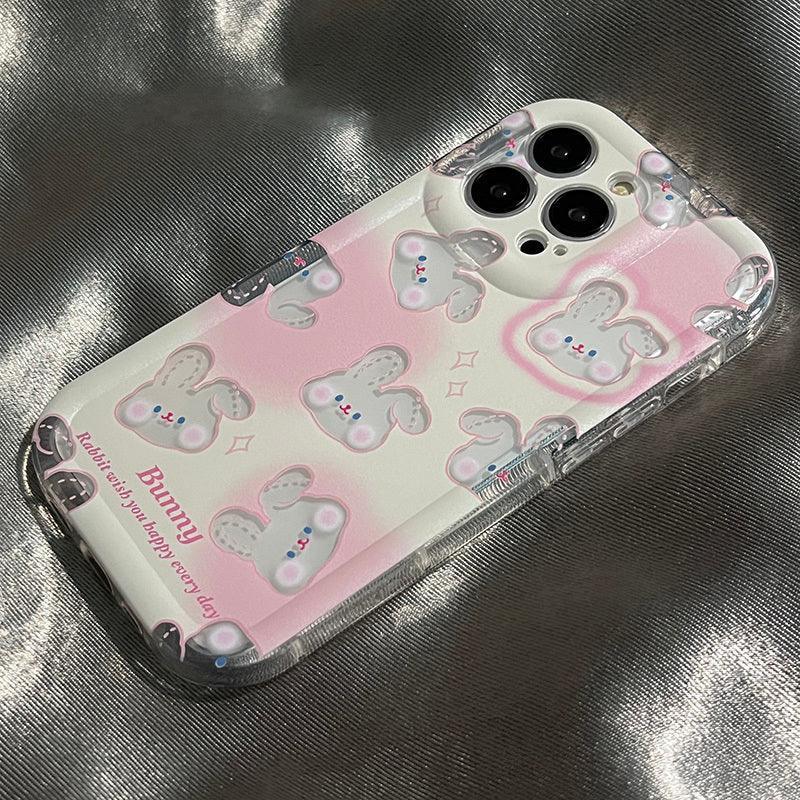 Cute Gradient Laser Rabbit iPhone Case - Viexta