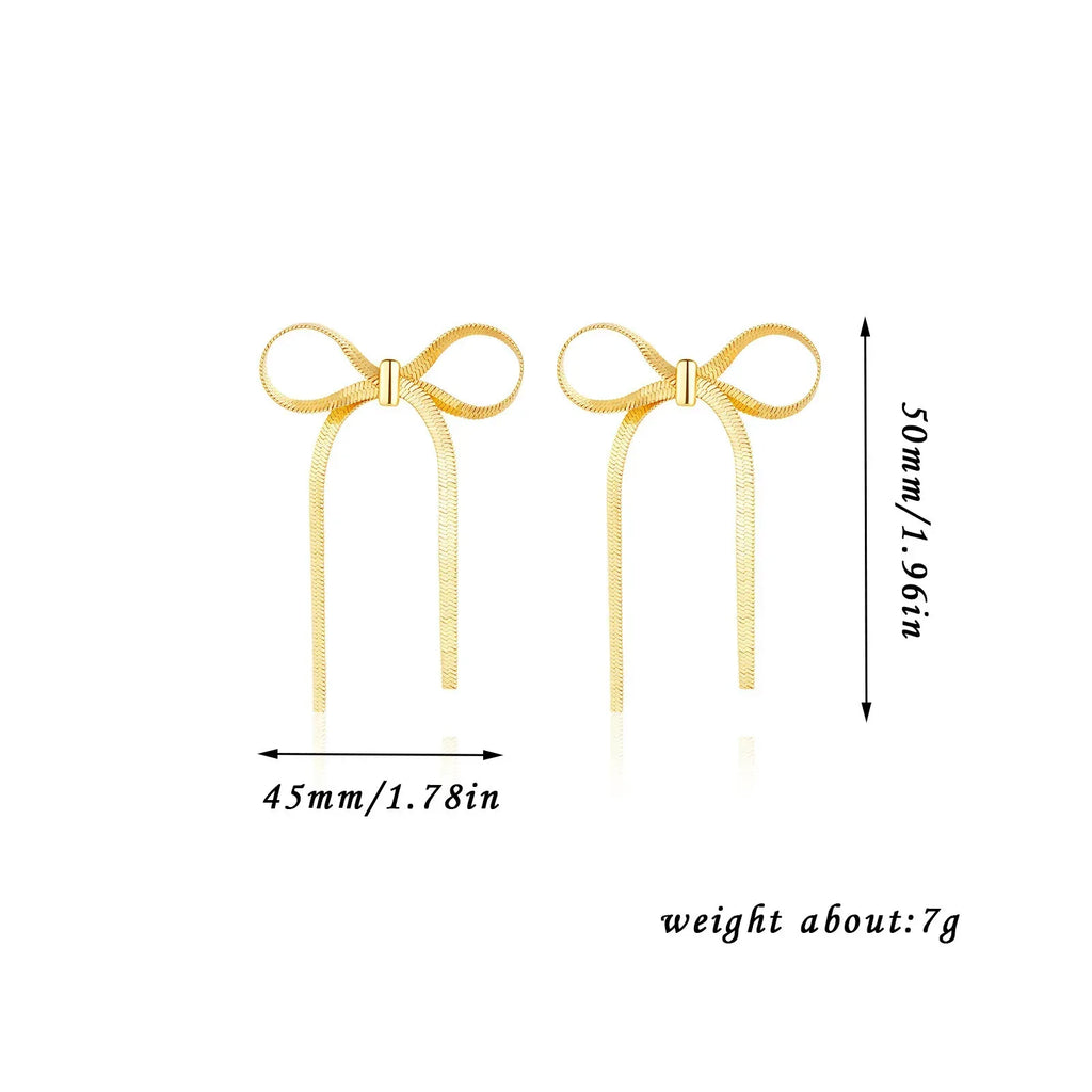 18k-bow-womens-earrings - Viexta