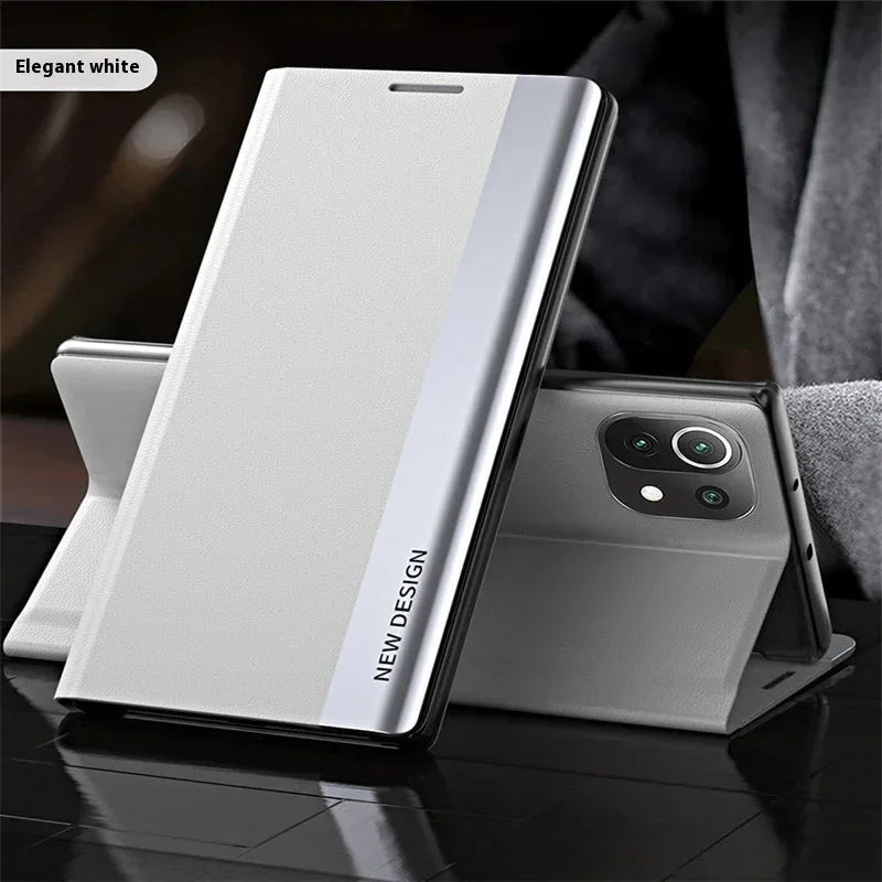 Electroplated Bracket Magnetic Window Holster iPhone case - Viexta