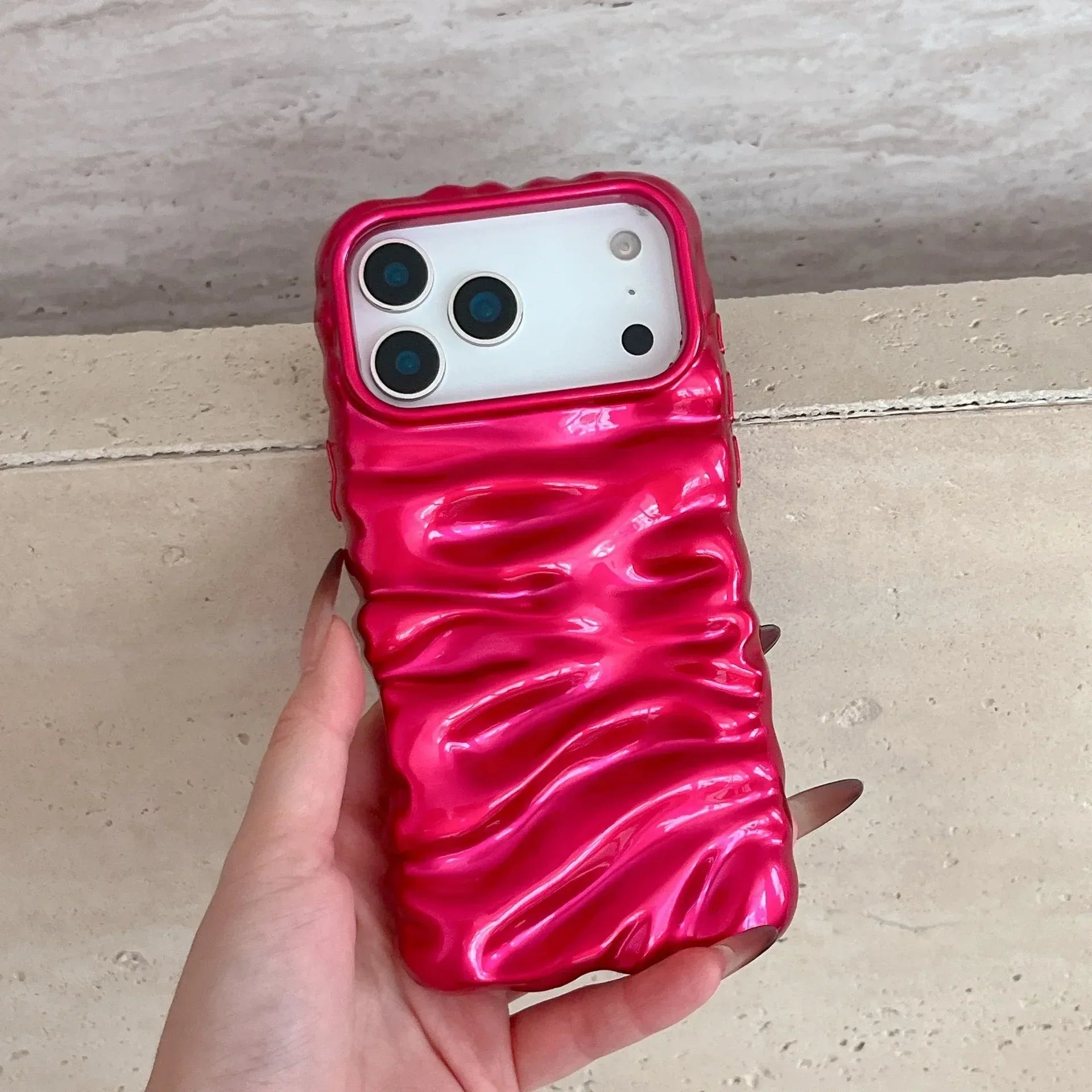 Three-dimensional Pleated iPhone case - Viexta