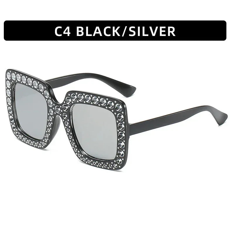 large-square-frame-with-rhinestones-sunglasses - Viexta