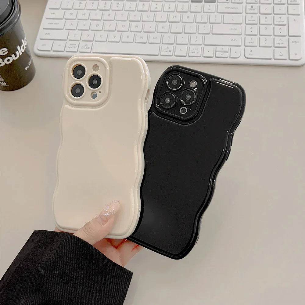 solid-color-air-cushion-silicone-iphone-case - Viexta
