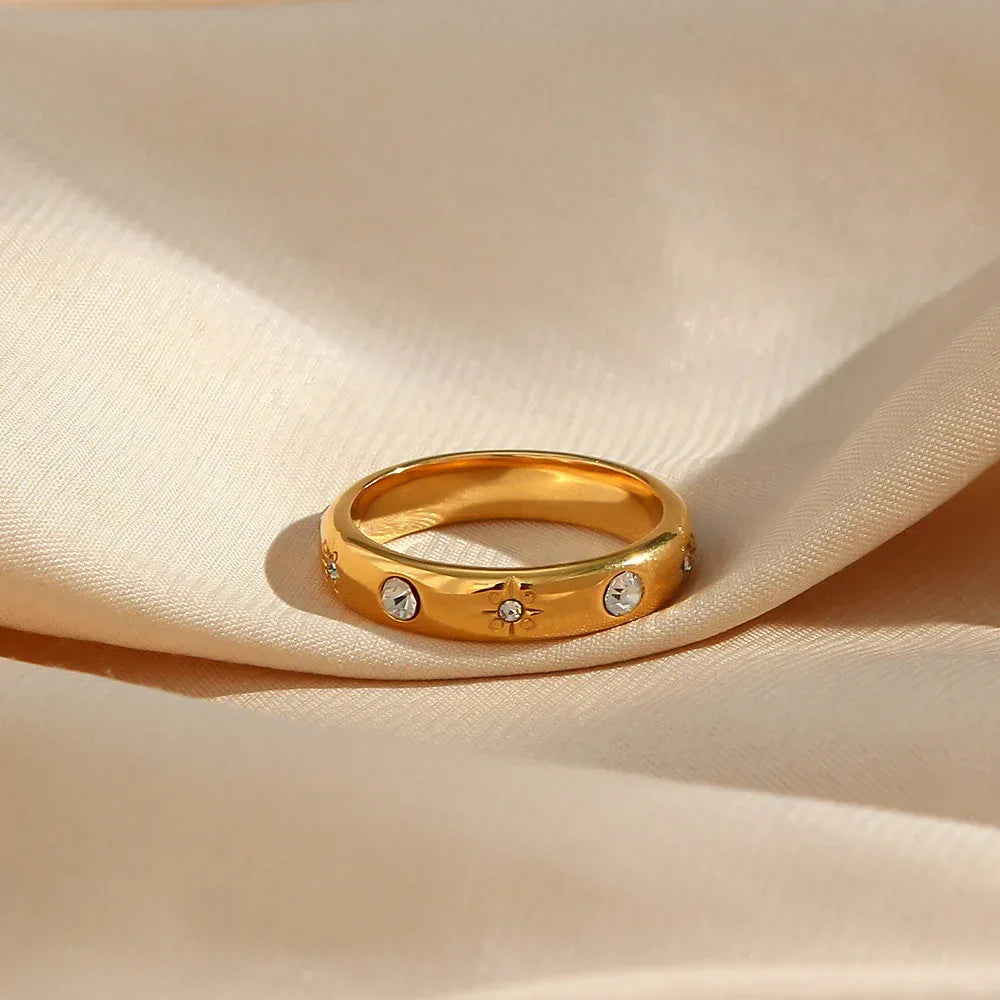 18k Luxury Temperament Flower Ring - Viexta