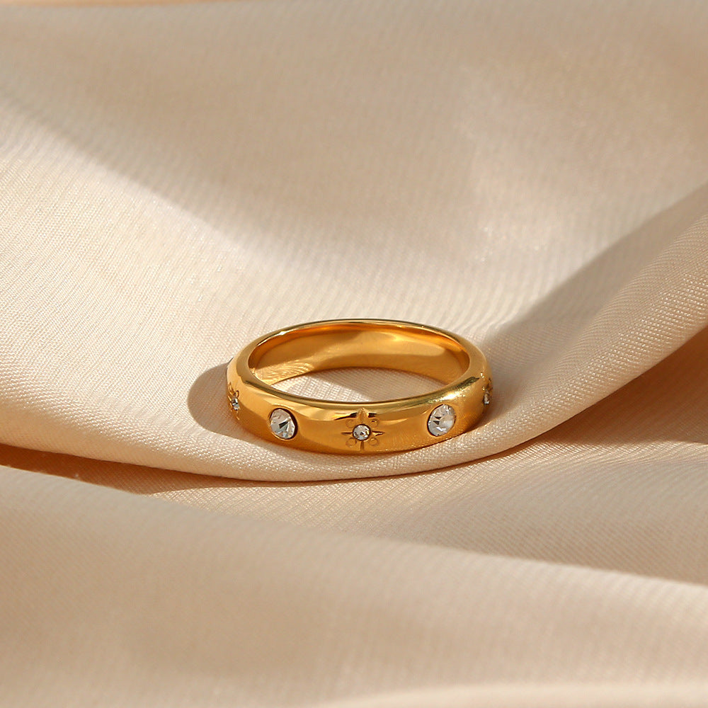 18k Luxury Temperament Flower Ring