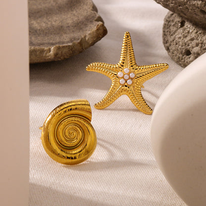 Starfish Stainless Steel18K Ring