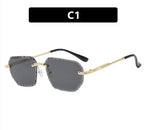 Frameless Trimming Square Sunglasses - Viexta