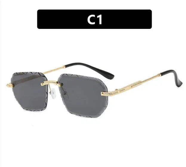 Frameless Trimming Square Sunglasses - Viexta