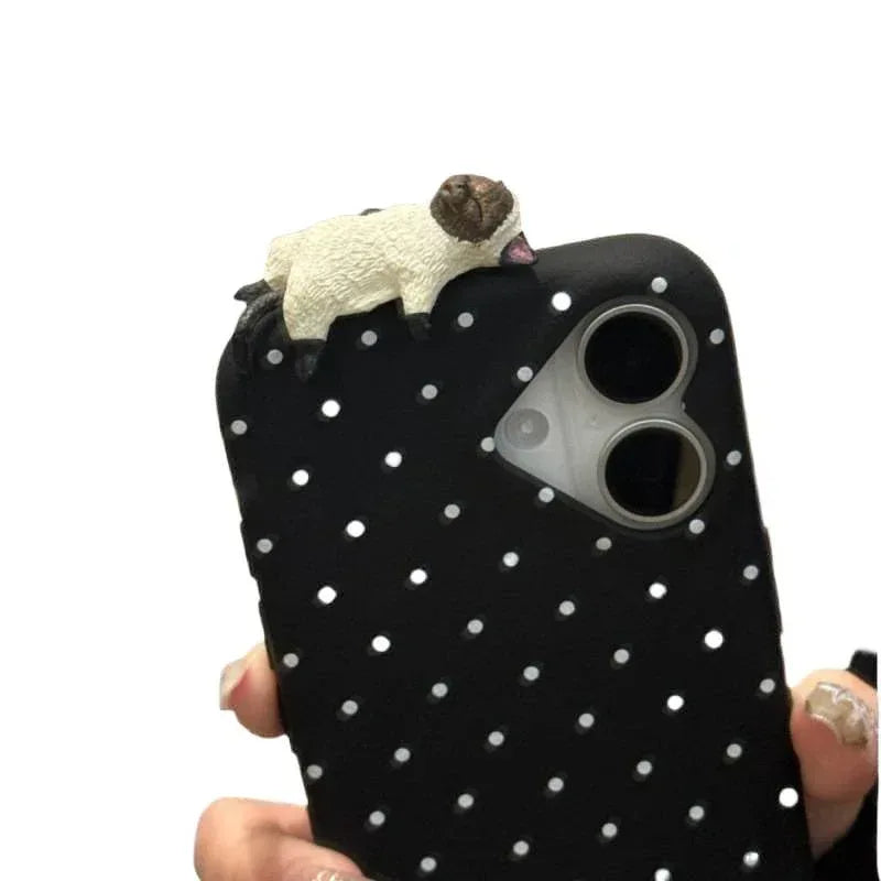 Cute Polka-dot Cat iPhone Case - Viexta