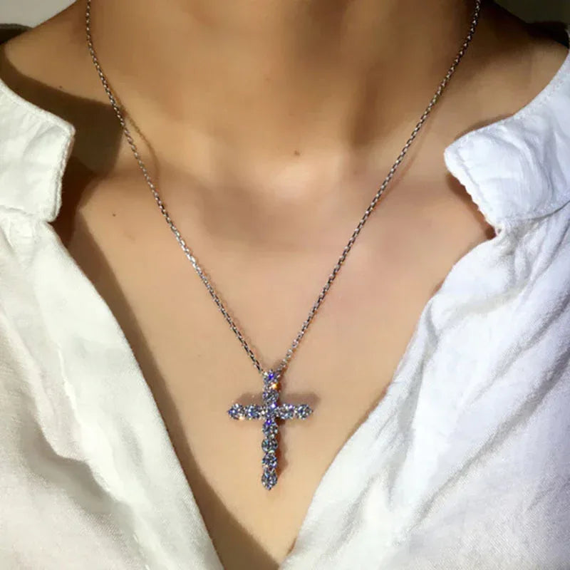 trend-diamond-cross-necklace - Viexta