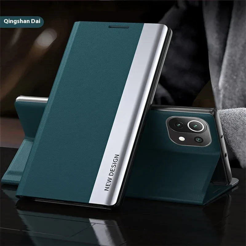 Electroplated Bracket Magnetic Window Holster iPhone case - Viexta