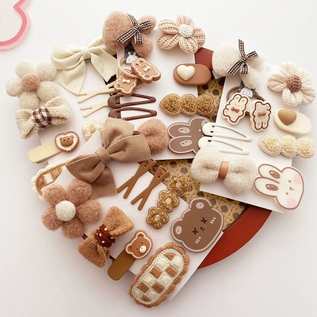 Korean Milk Tea Color Plush Hairpin - Viexta