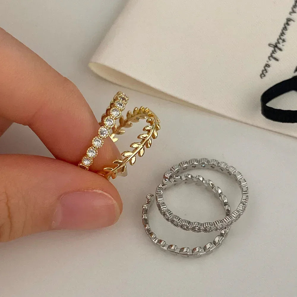 Women's Open-end Zircon Ring - Viexta