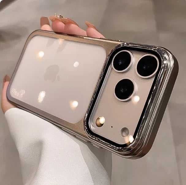 Full-coverage Lens Film Invisible Bracket iPhone Case - Viexta