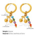 Minimalist Strawberry & Pineapple Pendant Earrings