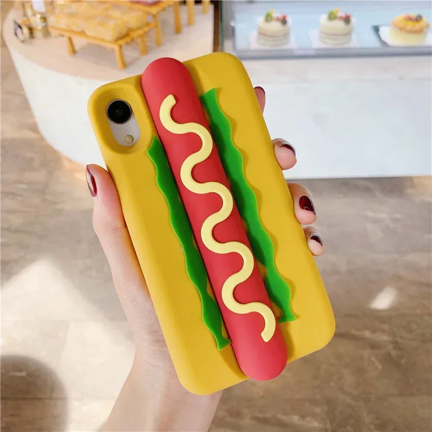 cheese-hot-dog-silicone-iphone-case - Viexta