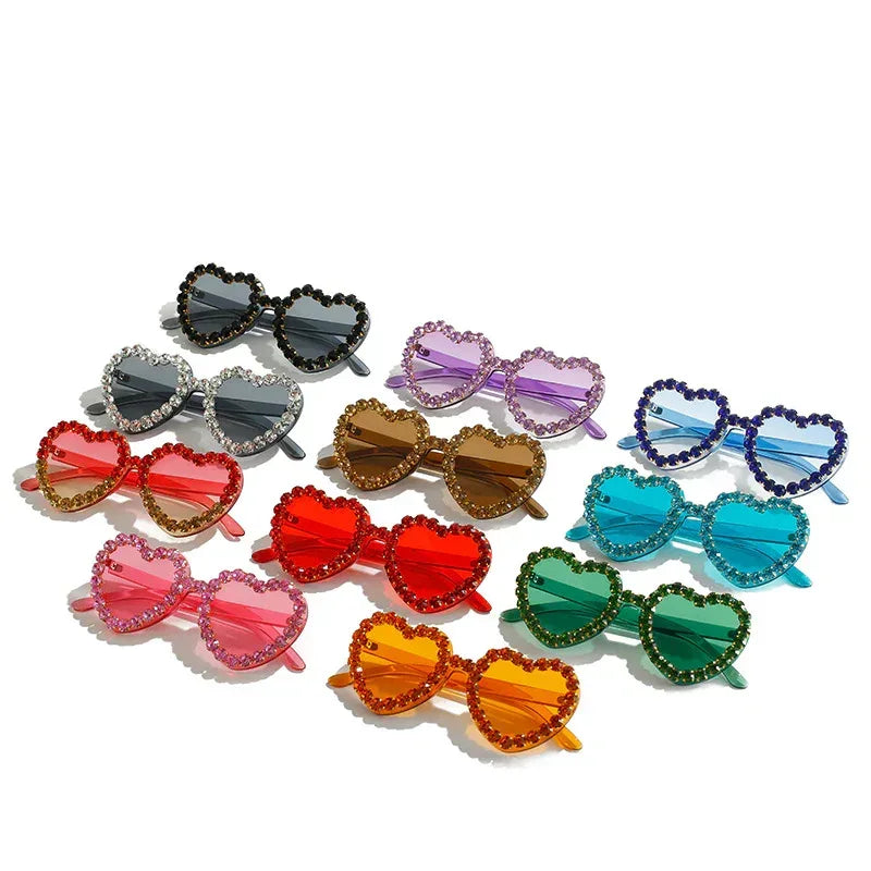 Peach Heart Sunglasses For Women - Viexta