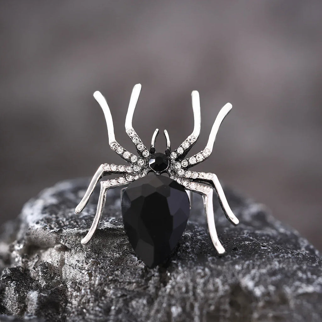 Halloween Spider Ring With Rhinestone - Viexta