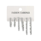 6piece Shiny Hoops - Viexta