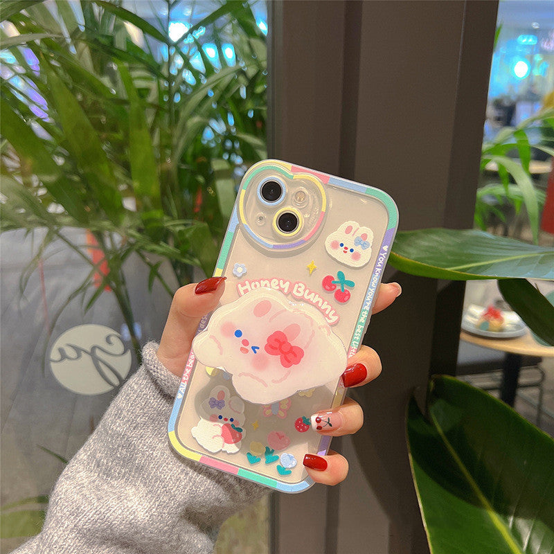 Cartoon Bunny Transparent iPhone Case