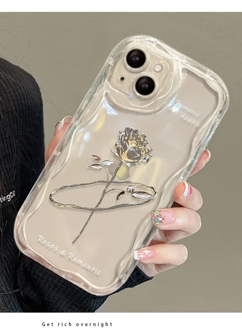 Roses Transparent Silicone iPhone Case - Viexta