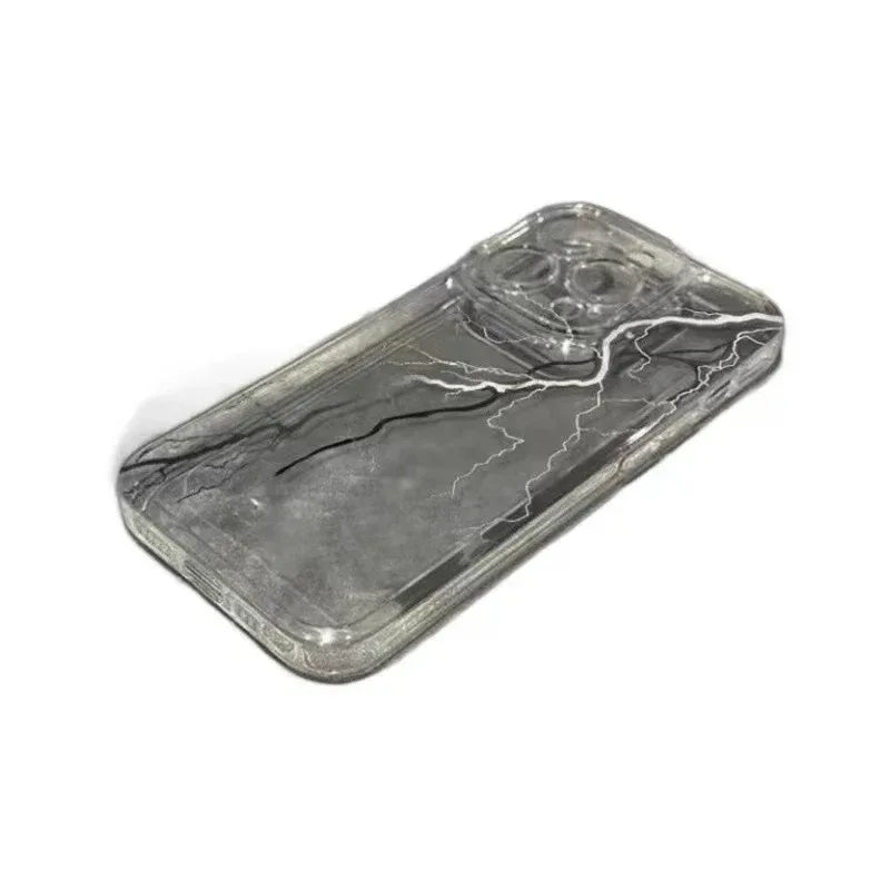 black-and-white-transparent-drop-resistant-shell-iphone-case - Viexta